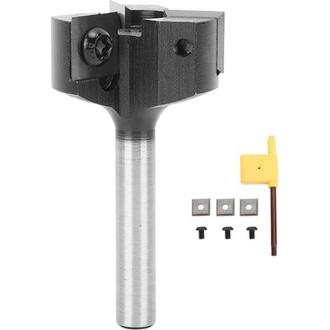 Mèche de panneau de spoiler de style d'insertion de tige de 8 mm, 3 cannelures, diamètre de coupe de 1 à 1/4 po, routeur de surface en forme de T (1/5)