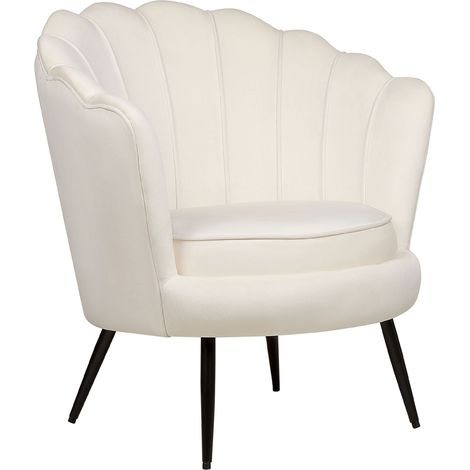Armchair LOVIKKA Velvet Off-White (1/5)