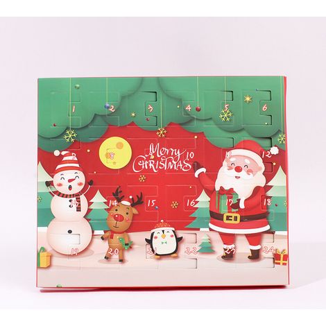 Lot calendrier de l'Avent surprise de Noël, boîte cadeau mystère, version festive, 1 pièce (1/5)