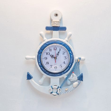 murale décorative personnalisée motif bateau bleu et blanc