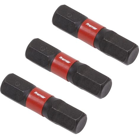Sealey AK8214 Premier Hex Impact Power Tool Bits 6 x 25mm 3pc