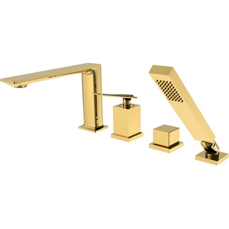 Rubinetto per vasca da bagno Aspira a 4 fori color oro Besco (1/4)