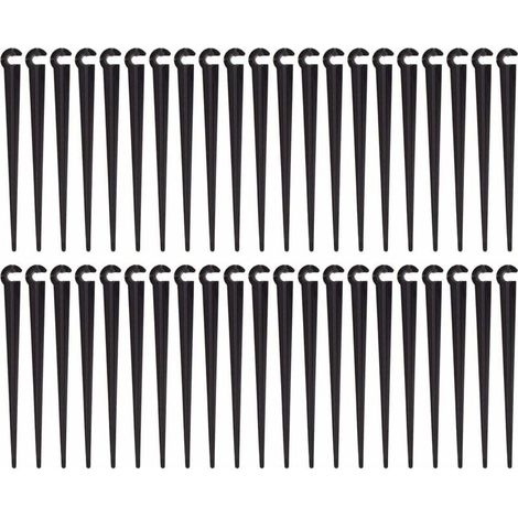 Piquets de support de tuyau d'irrigation, piquets de support de tuyau pour tuyau d'irrigation en PVC de 47 mm, paquet de 100 (1/5)