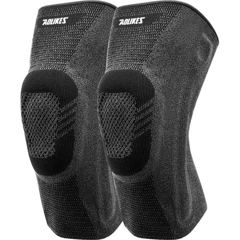 (Deux, taille S) Genouillères de compression avec ressorts en silicone pour soulager la douleur, adaptées aux sports tels que le basketball et le volleyball. (1/5)