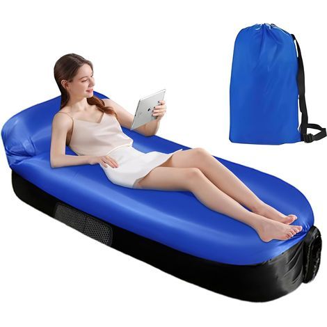 Inflatable Sofa, 200x70cm Polyester, Lightweight and Foldable, for Camping, Beach, and Outdoor Use (1/5)