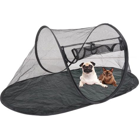 Husdjur Tente Pliable Extérieure pour Chats et Petits Chiens, Abri de Jeu Respirant pour Terrasse, Jardin, Patio, Parc, Camping (1/5)