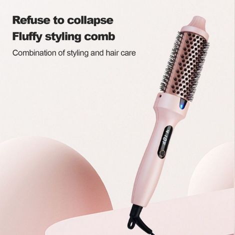 1 Brosse à air 2-en-1, lissage et volume, compacte 33,5x8,5x7cm, tous types de cheveux (1/5)