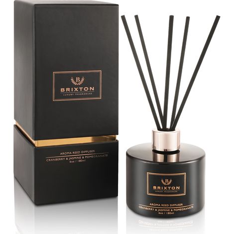 Diffusore di fragranze Brixton con bastoncini, 180 ml, Mirtillo rosso, Gelsomino e Melograno, Homms (1/5)