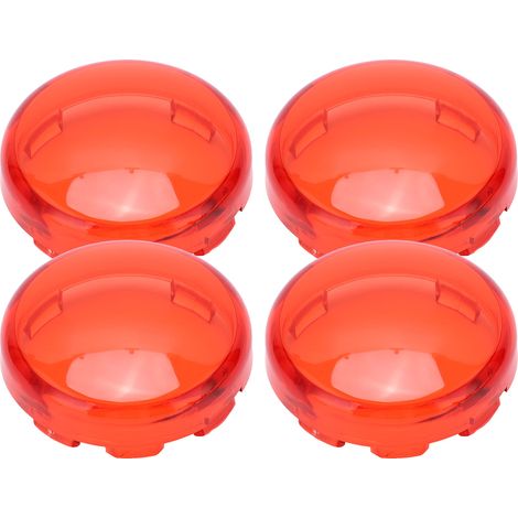Clignotants Moto Universels 4 Pièces 6cm Lentille en ABS Rouge, Capot de Phare Motorbike Accessoires, Compatible avec la Plupart des Motos (1/5)