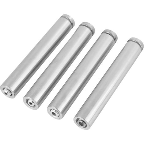 4 supports publicitaires creux en acier inoxydable pour fixation vitre, boulons de montage à entretoise (19x120mm) (1/5)