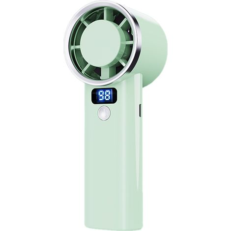 Ventilateur portable vert menthe : Rafraîchissement portable avec longue autonomie. (1/5)