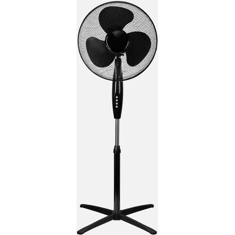Ventilador De Pie Flip 45w Negro 3vel 3aspas 40d Orientable.Fijo Y Rotatorio Regx48x48cm