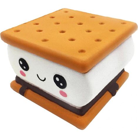 Squishy Jumbo Soft Squeeze Slow Rising Stress Relief Toys Biscuit Rond (1/5)