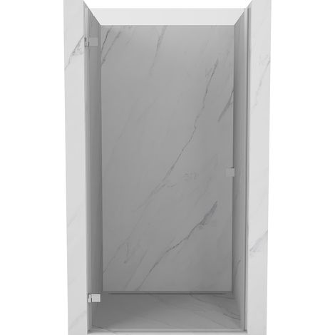 Mexen Lunar-B puerta de ducha abatible izquierda 90 cm, transparente, cromo - 832-090-000-01-00-L (1/5)