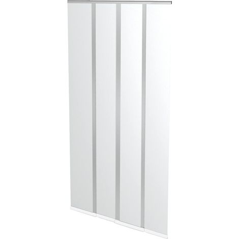 rideau anti-insectes lamelles 100 x 220 cm, moustiquaire de porte blanche, protection contre mouches et moustiques pour balcon et terrasse, montage sans perçage, 04316 (1/5)
