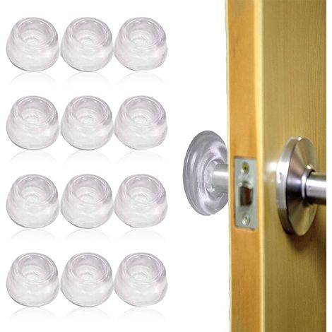 Lot de 12 patins, silicone transparent, auto-adhésif, amortisseur bruit, pour meubles et verre (1/5)