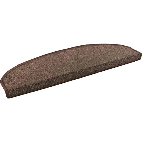 vidaXL Tapis d'escalier auto-adhésifs 15 pcs Marron café