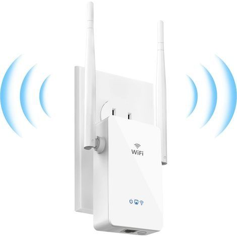 Répéteur WiFi 300Mbps 2,4 GHz sans Fil WiFi Range Extender, WiFi Booster, Amplificateur WiFi Compatible Mode Repeteur/AP/Routeur, Port Ethernet, WPS, Connexion Stable, Compatible Tous Les Routeurs (1/5)