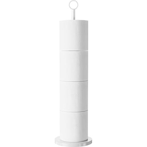 Porte-rouleau de toilette autoportant (avec fonction de réserve), support en acier inoxydable pour rouleaux de rechange (1/5)