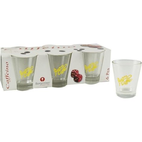 Bicchieri caffè vetro Borgonovo Buon Caffè cl 9 set 6 pz (1/2)