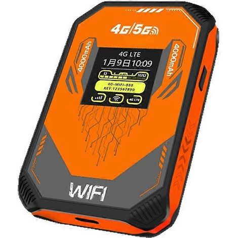 Routeur WiFi 6 4G/5G 300 Mbps avec emplacement pour carte SIM, batterie 4000 mAh, point d'accès, prend en charge le haut débit en Asie, en Afrique, en Amérique du Nord et en Afrique du Sud. (1/5)