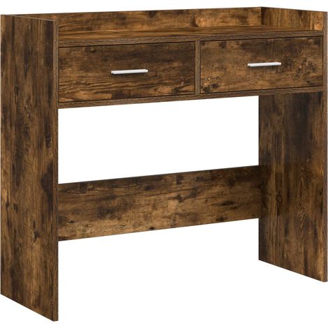 Konsolentisch Geräucherte Eiche 90 x 35 x 80 cm Holzwerkstoff vidaXL