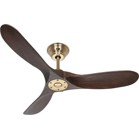 Ventilateur de plafond CasaFan ECO GENUINE 312221 122cm laiton antique / noyer