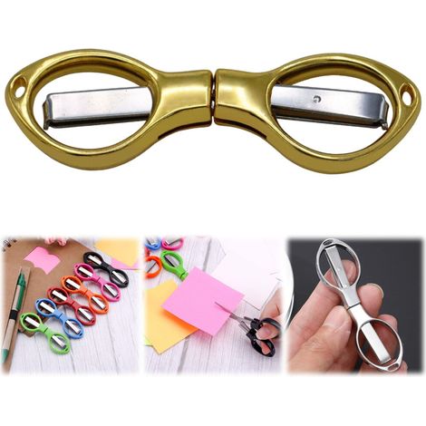 Klappschere, tragbare, robuste Teleskopschere, sichere, faltbare Taschenschere, geeignet für Zuhause/Büro/Basteln/Nähen/Reisen – 1 Paar, 8,7 x 2,6 cm