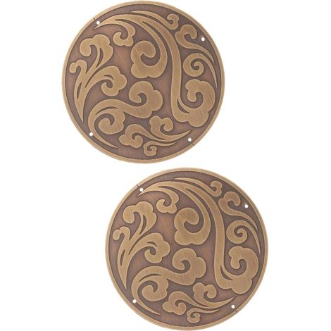 Lot de 2 appliques en laiton sculpté pour porte placard (1/5)