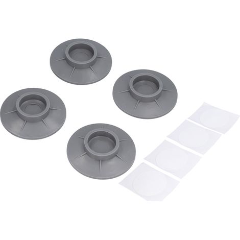 4 coussinets antidérapants pour pieds de machine à laver, fixation par ventouse, réduction des vibrations et du bruit (1/5)