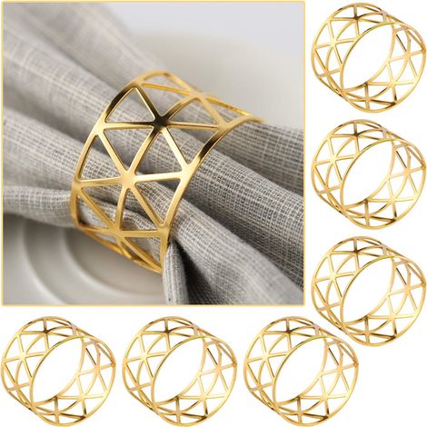 Lot de 10 pinces à serviettes en métal doré, clips pour papier et serviettes, usage hôtel (1/5)
