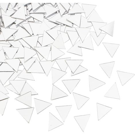 200pcs 25mm Carreaux de Miroir Mini Triangle Carreaux de Mosaïque Décoratifs Auto-adhésifs Stickers Muraux pour la Décoration de la Maison Fabrication