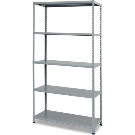 Scaffale componibile in acciaio verniciato 100x40 cm con 5 ripiani rinforzati portata max 65 kg ideale per garage e cantine (1/5)