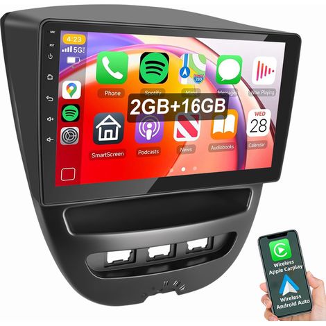 Pour Toyota Aygo Citroen C1 Peugeot 107 Autoradio Android 15 GPS WiFi 2+16G (1/4)