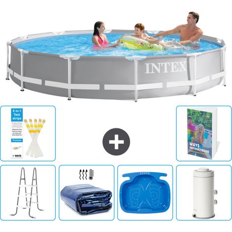 Prism Frame Pool Rund - 366x76 cm - 7-teilig S144