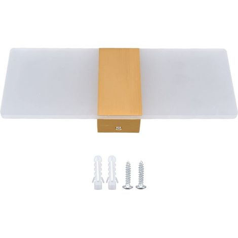 Applique LED 6W – 27x10x4 cm – 600 lm – 360° lumineux – chambre / cantine / salle d’étude / lit / exposition – AC90-265V – or (1/5)