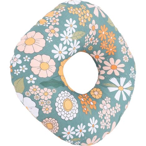 Oreiller avec trou pour les oreilles pour dormir sur le côté, oreiller en coton doux en forme de donut avec trou pour les oreilles pour dormir (1/5)