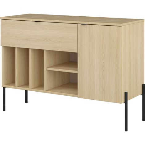 Cómoda Levtenu 112, Roble, Con cajones y puertas, Número de cajones: 0, 75x105x40cm