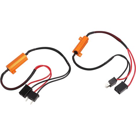 H7-LED-Scheinwerferdecoder mit Einzeldrahtwiderstand, H7-Fehlerdecoder, Aluminiumgehäuse, T50W8RJ-Widerstandsdraht (1/5)