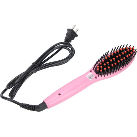Brosse lissante cheveux ionique négatif professionnelle coiffure domestique 100‑240V prise US