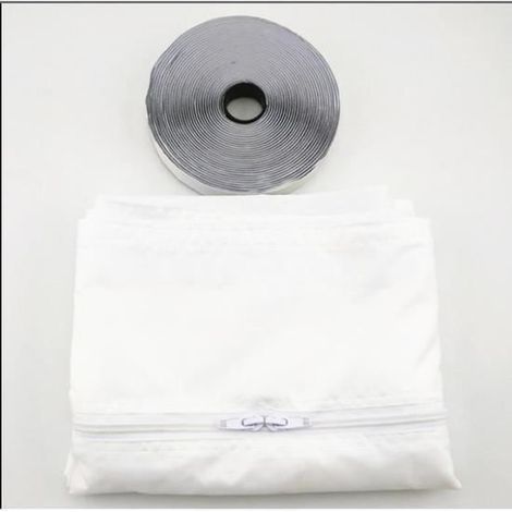 Joint de Fenêtre Kit De Calfeutrage Pour Climatiseurs Mobiles et Sèche-linge Voile de Vitre Blanc - 4M (1/3)