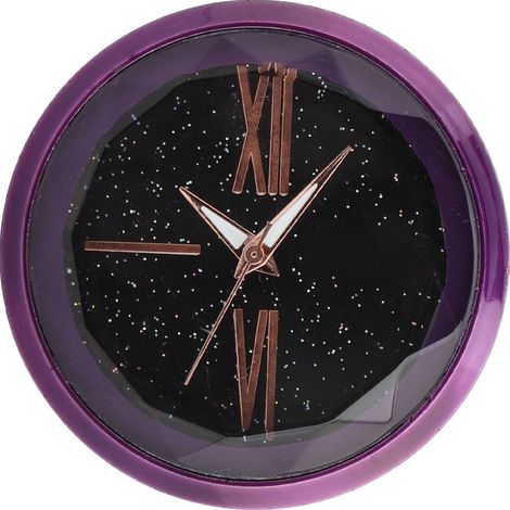 Montre électronique auto adhésive violette, horloge numérique de bord pour décoration intérieure voiture, cadran accessoire habitacle, sticker chronomètre véhicule (1/5)