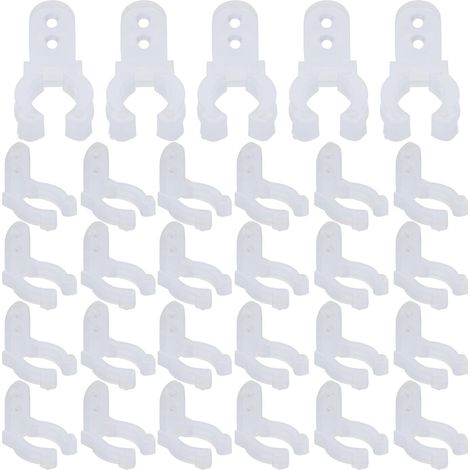 Clips pour cordon lumineux LED x30, plastique, 14mm flexible (1/5)