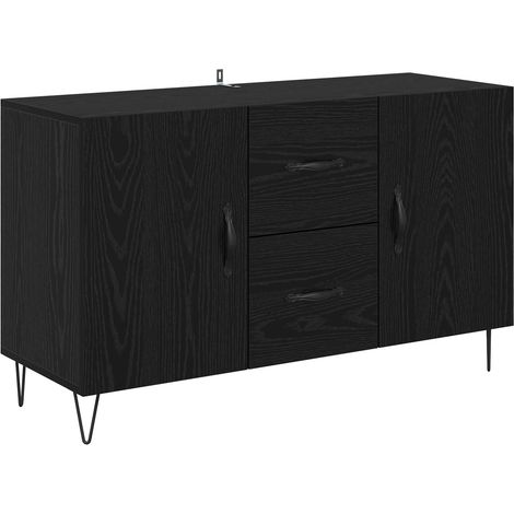 vidaXL  Sideboard  Black Oak 100 x 36 x 60 cm Engineered Wood (1/4)