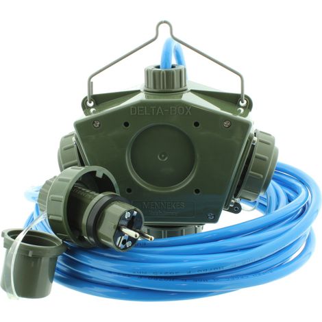 Stromverteiler KALLE Aquasafe Delta-Box SCHUKO IP68 EXTREME BUND 10 Meter