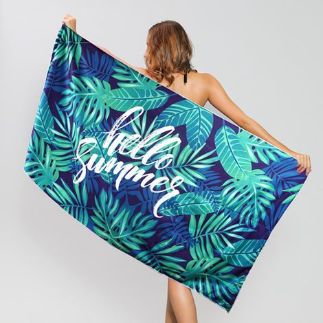 16080cm Serviette de Plage en Microfibre Anti Sable, Couverture de Plage légère, Anti-Sable et à séchage Rapide - Grande Couverture de Pique
