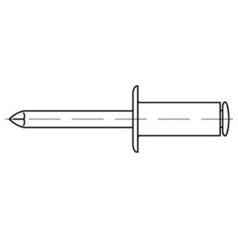 Blindniete R 88404 Flachkopf 5 x 40 Niet A 2/Dorn A 2