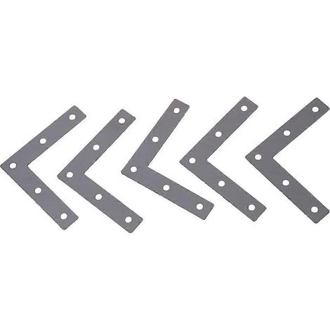 Équerre de renfort d'angle plate en forme de L 80 mm x 80 mm (1/4)