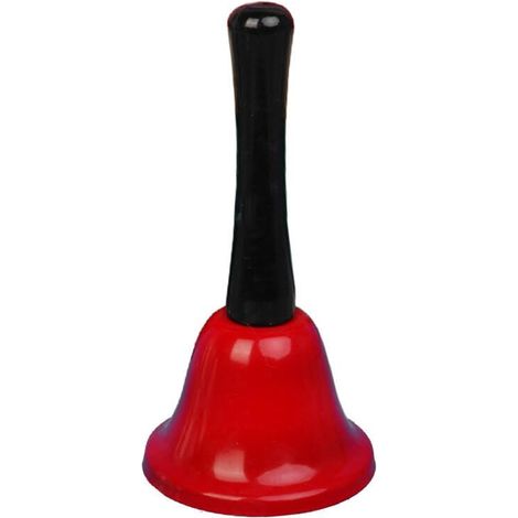 Weihnachtsmannglocke mit schwarzem Griff für Weihnachtsmannkostüm – Metall, Rot (1/3)