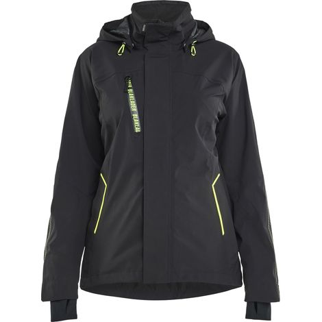 Veste de travail hardshell stretch femme feMyanMare 4403 Noir/Jaune fluo S